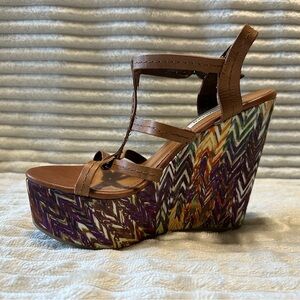 Steve Madden vintage multicolor wedges